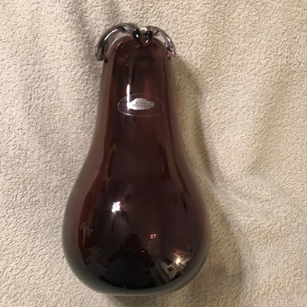 Blenko Handcrafted Blown Glass Eggplant